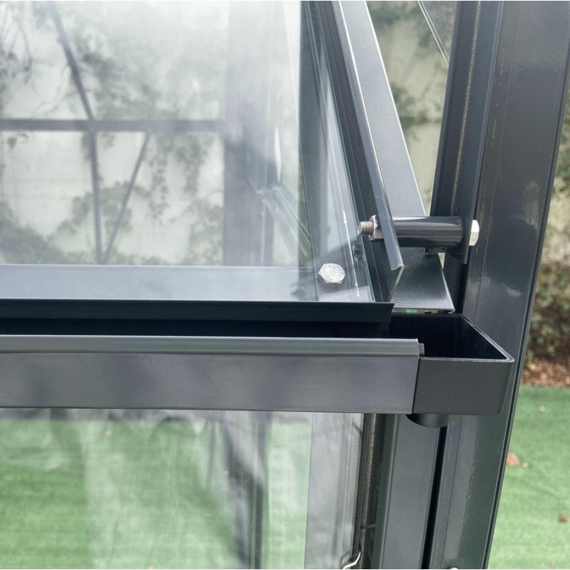 Serre de Jardin 14,52m² en Aluminium Anthracite et Verre Trempé 4mm - Prima